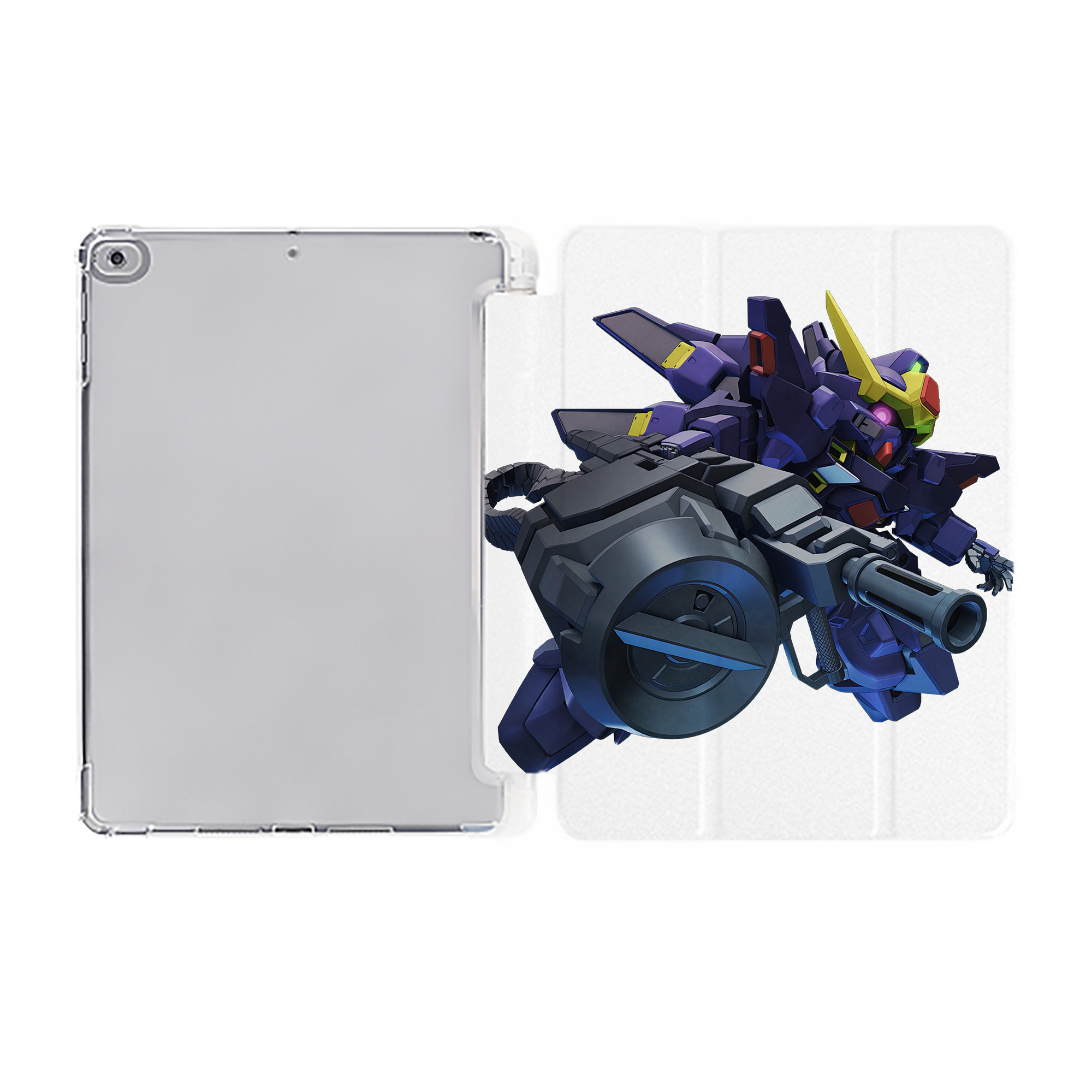 （画像用） 機動戦士ガンダム Mobile Suit Gundam IPad ケース ペン収納付き 三つ折りスタンド PUレザー×シリコン 対応機種9.5/10.5/10.9インチ